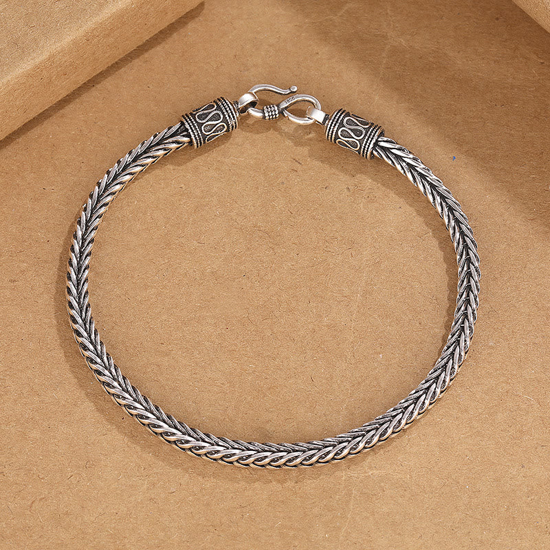 Bracelet dragon en cuivre avec motif quille vintage pour la richesse