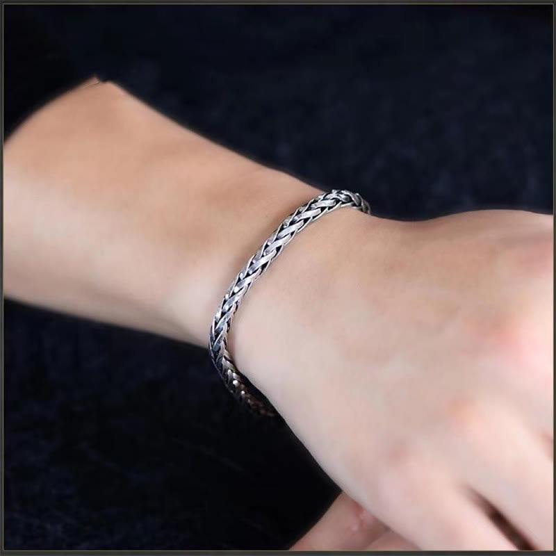 Bracelet dragon en cuivre avec motif quille vintage pour la richesse