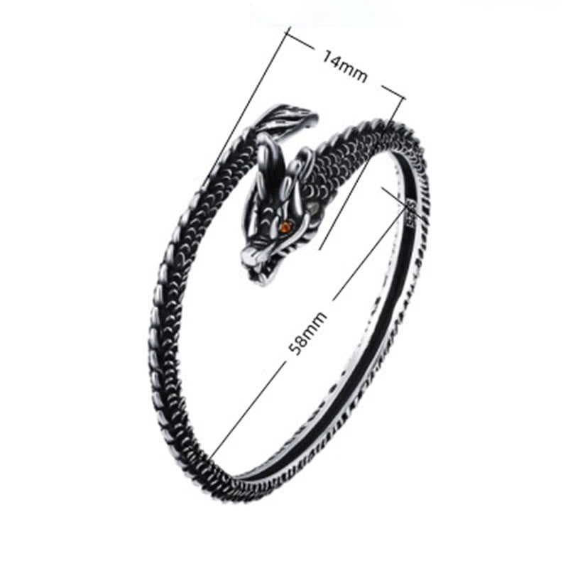 Bracelet de protection chance écailles de dragon en cuivre 58 mm
