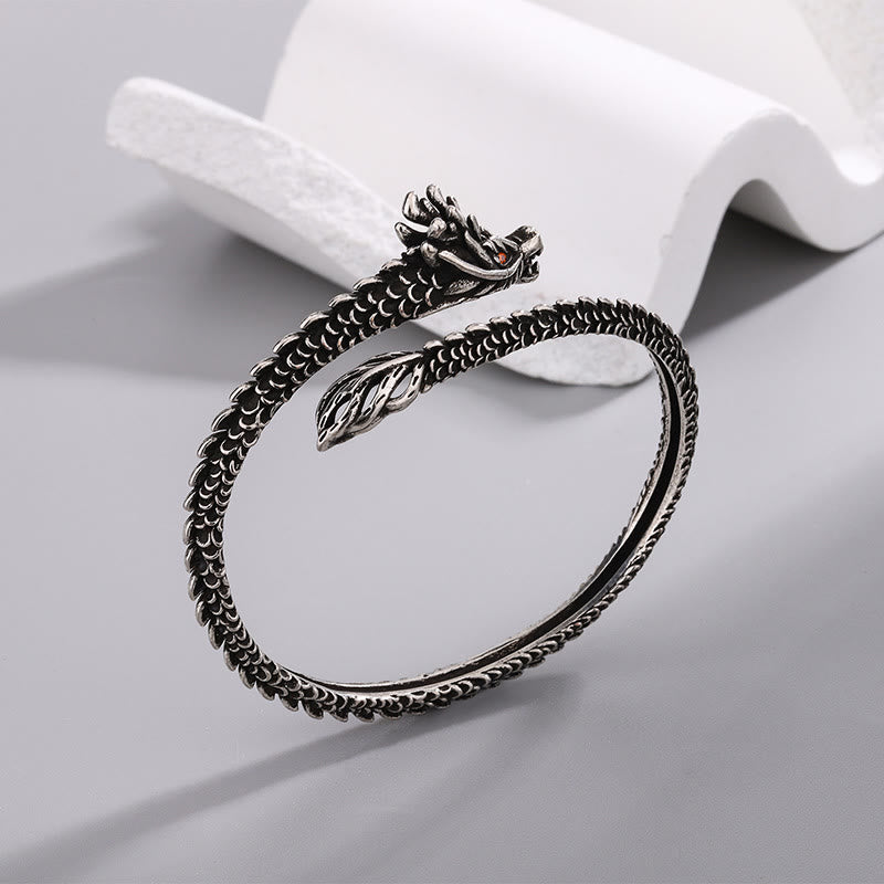 Bracelet de protection chance écailles de dragon en cuivre 58 mm