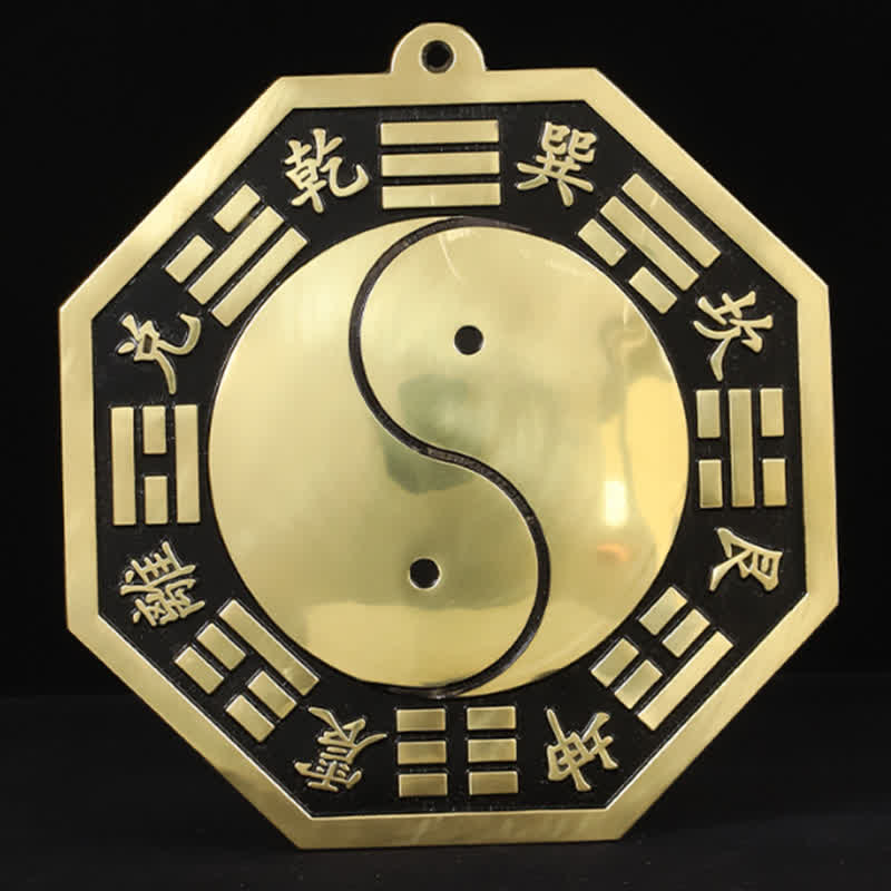 Carte Feng Shui Bagua en cuivre 16 cm | Décoration murale Équilibre Énergie