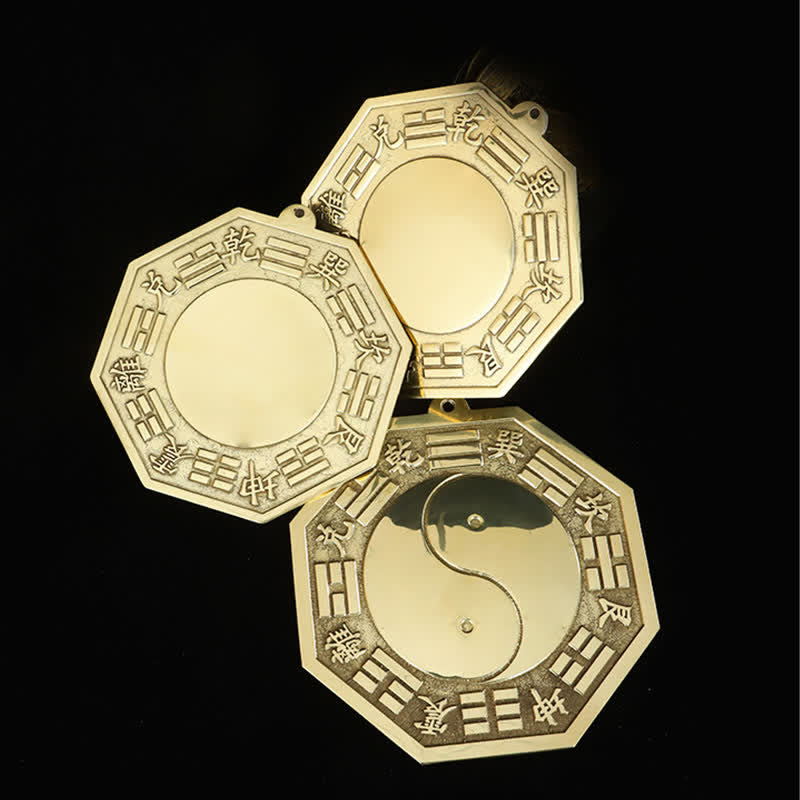 Carte Feng Shui Bagua en cuivre 16 cm | Décoration murale Équilibre Énergie