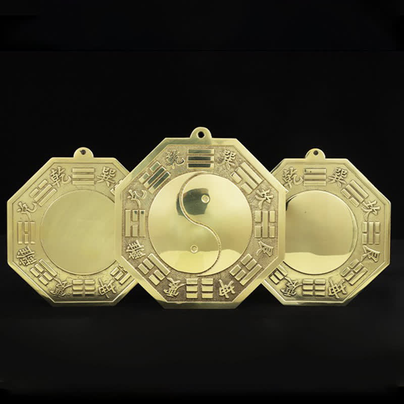 Carte Feng Shui Bagua en cuivre 16 cm | Décoration murale Équilibre Énergie