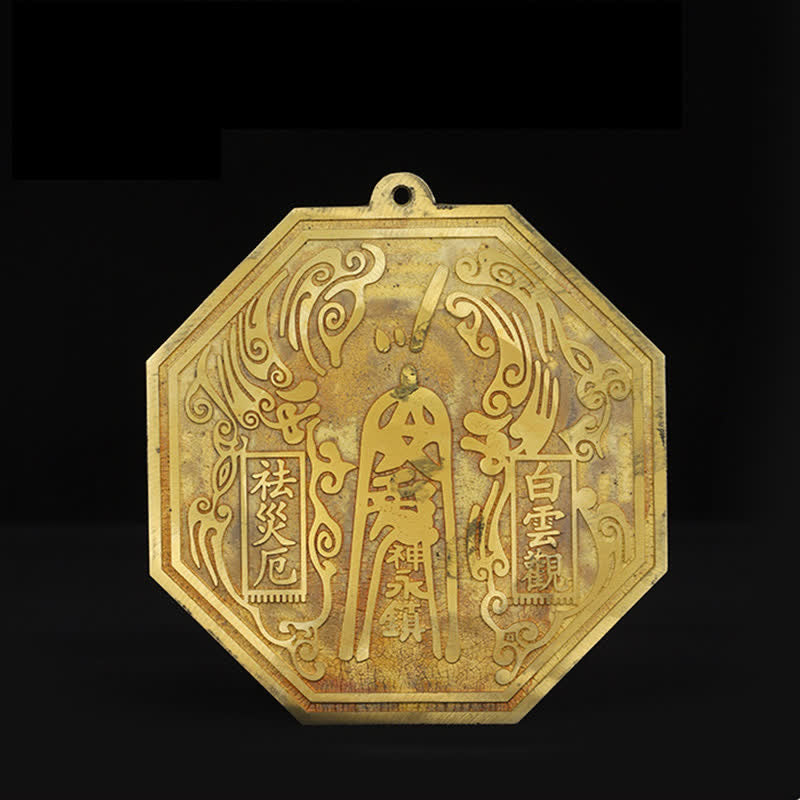 Carte Feng Shui Bagua en cuivre 16 cm | Décoration murale Équilibre Énergie