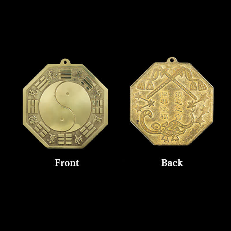 Carte Feng Shui Bagua en cuivre 16 cm | Décoration murale Équilibre Énergie