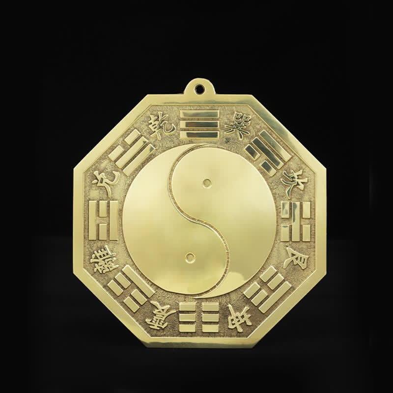 Carte Feng Shui Bagua en cuivre 16 cm | Décoration murale Équilibre Énergie
