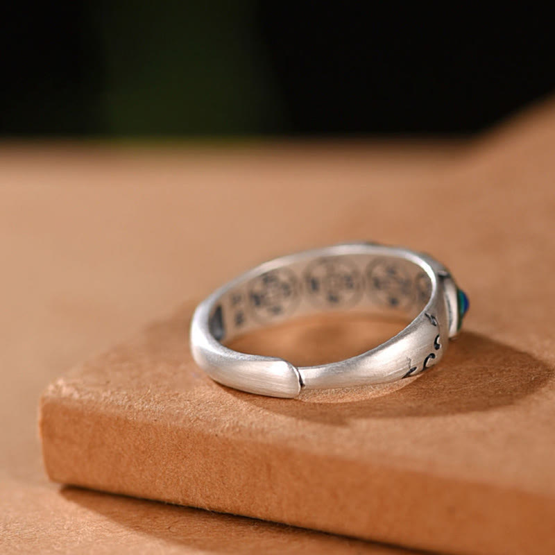 Bague Feng Shui en cuivre avec cinq pièces impériales pour la richesse