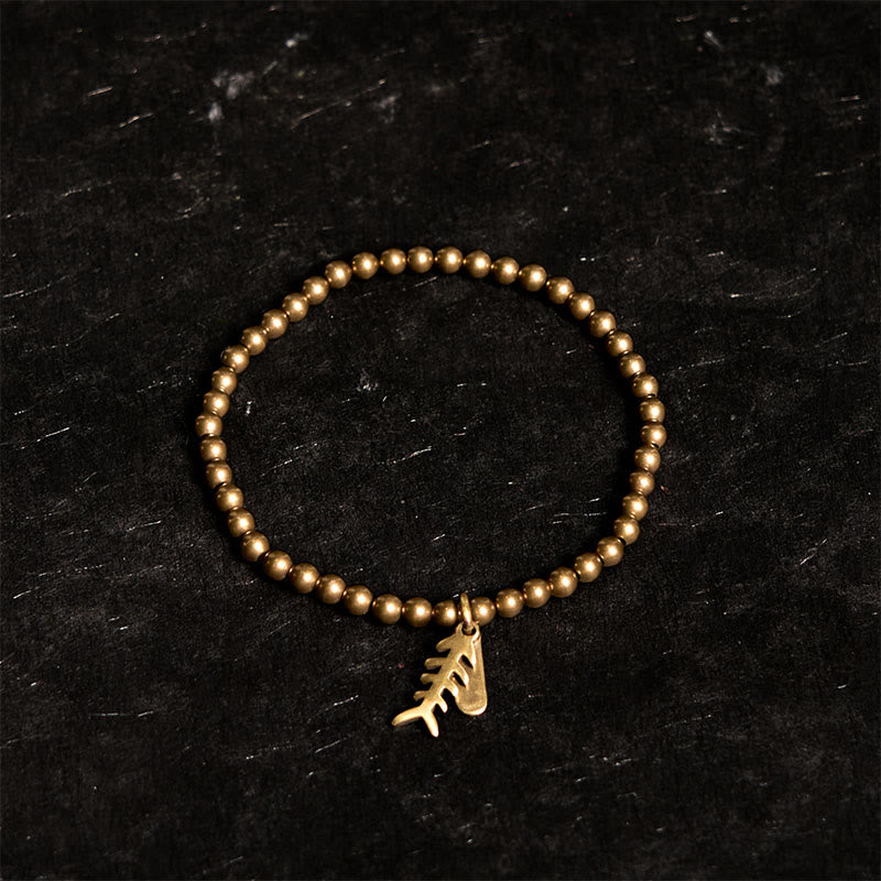 Bracelet de guérison en arête de poisson en cuivre pour le bien-être émotionnel