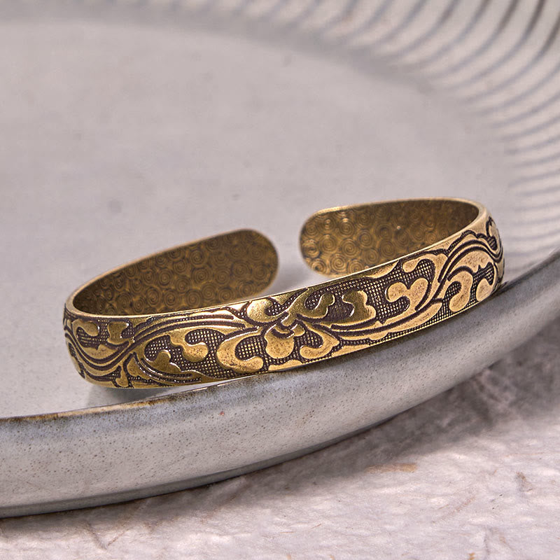 Bracelet manchette réglable Copper Flowers Balance Self Care