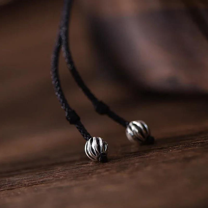 Collier porte-bonheur en cuivre | Pendentif de prospérité avec caractères chinois