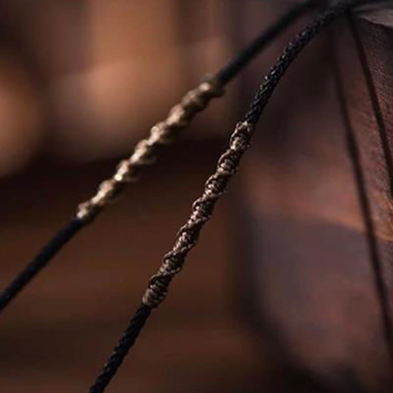 Collier porte-bonheur en cuivre | Pendentif de prospérité avec caractères chinois