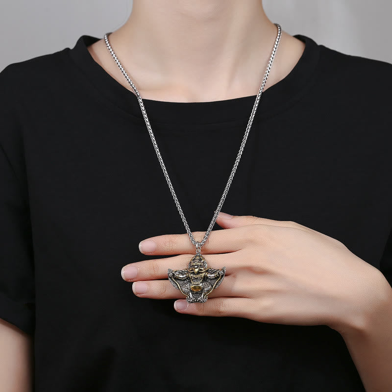 Collier de protection des oiseaux Garuda en cuivre avec pendentif spirituel