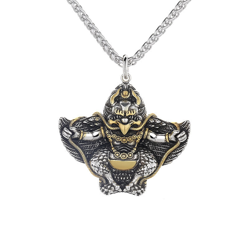Collier de protection des oiseaux Garuda en cuivre avec pendentif spirituel