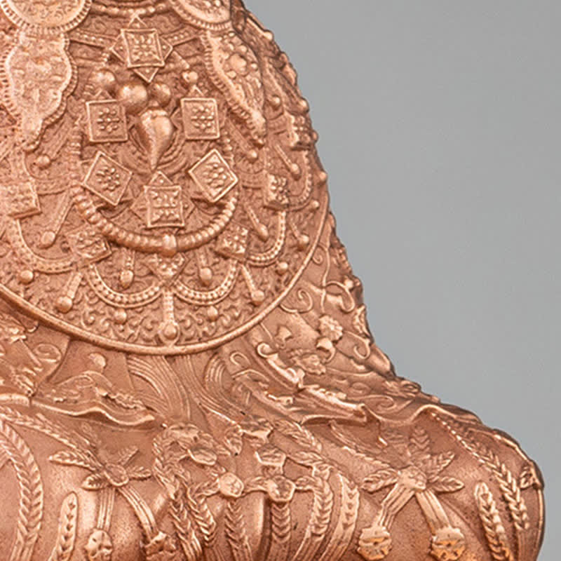 Statue de Bouddha Shakyamuni en cuivre faite à la main 10 cm Compassion