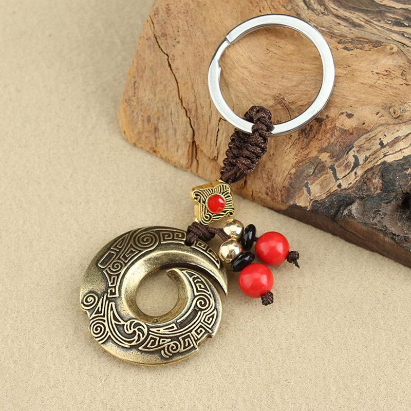 Porte-clés en cuivre pour la chance et la richesse | Bijoux spirituels