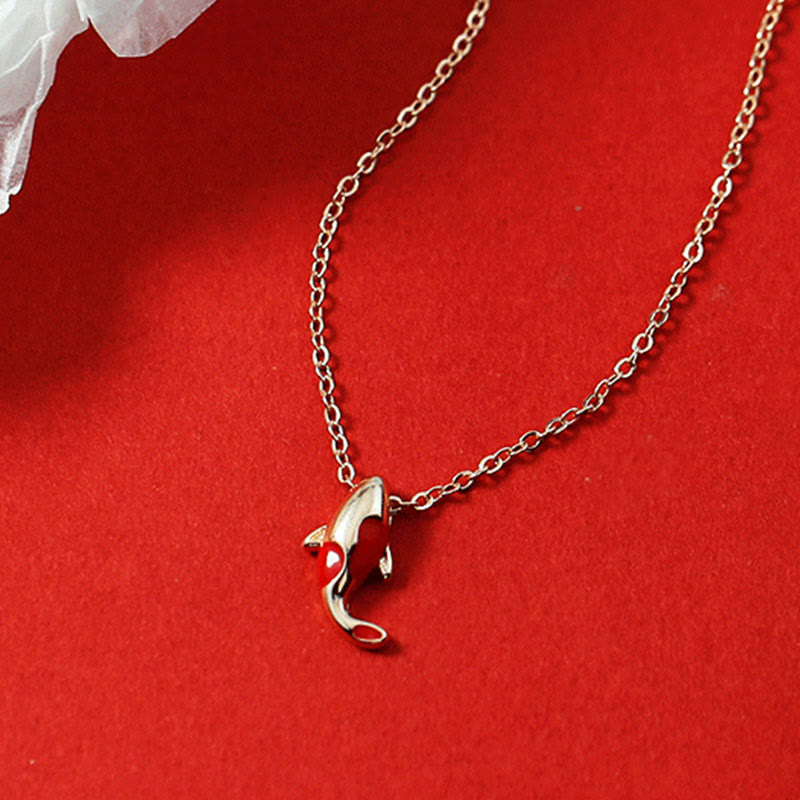 Parure de bijoux en cuivre motif carpe koï | Collier, bracelet et boucles d'oreilles
