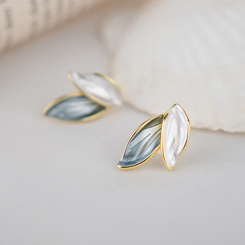 Boucles d'oreilles spirituelles en forme de feuille de cuivre pour la chance et la guérison