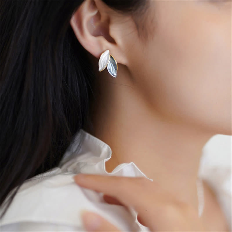 Boucles d'oreilles spirituelles en forme de feuille de cuivre pour la chance et la guérison