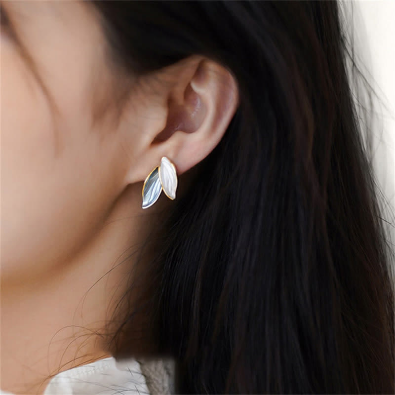 Boucles d'oreilles spirituelles en forme de feuille de cuivre pour la chance et la guérison