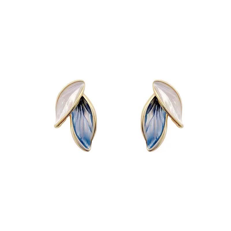 Boucles d'oreilles spirituelles en forme de feuille de cuivre pour la chance et la guérison