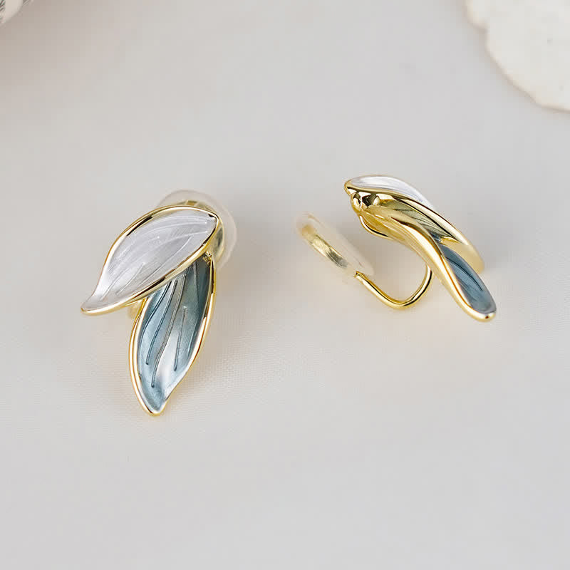 Boucles d'oreilles spirituelles en forme de feuille de cuivre pour la chance et la guérison