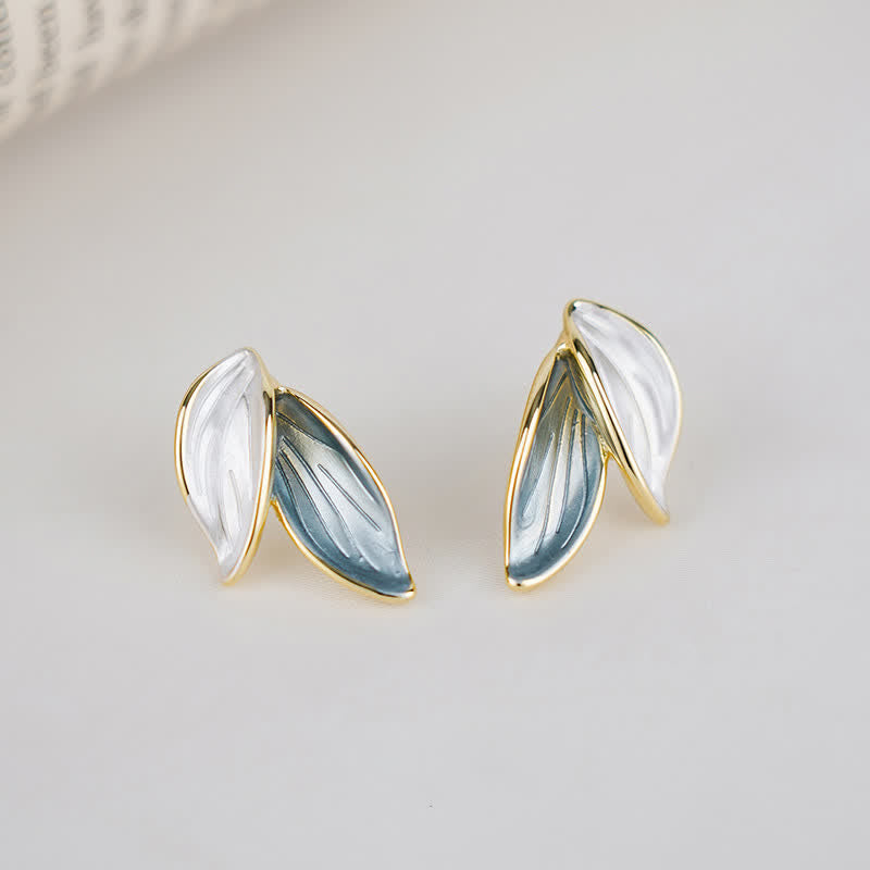 Boucles d'oreilles spirituelles en forme de feuille de cuivre pour la chance et la guérison