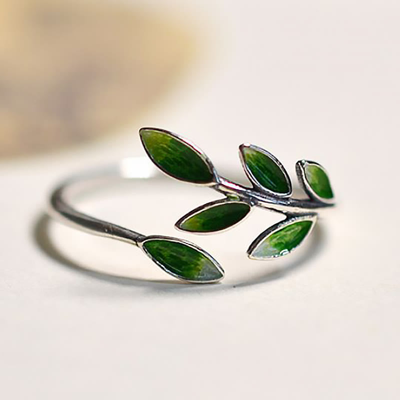 Bague de richesse réglable en feuilles de cuivre