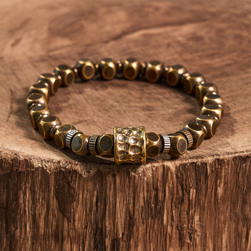 Bracelet d'équilibre en cuivre motif météorite 17-18 cm
