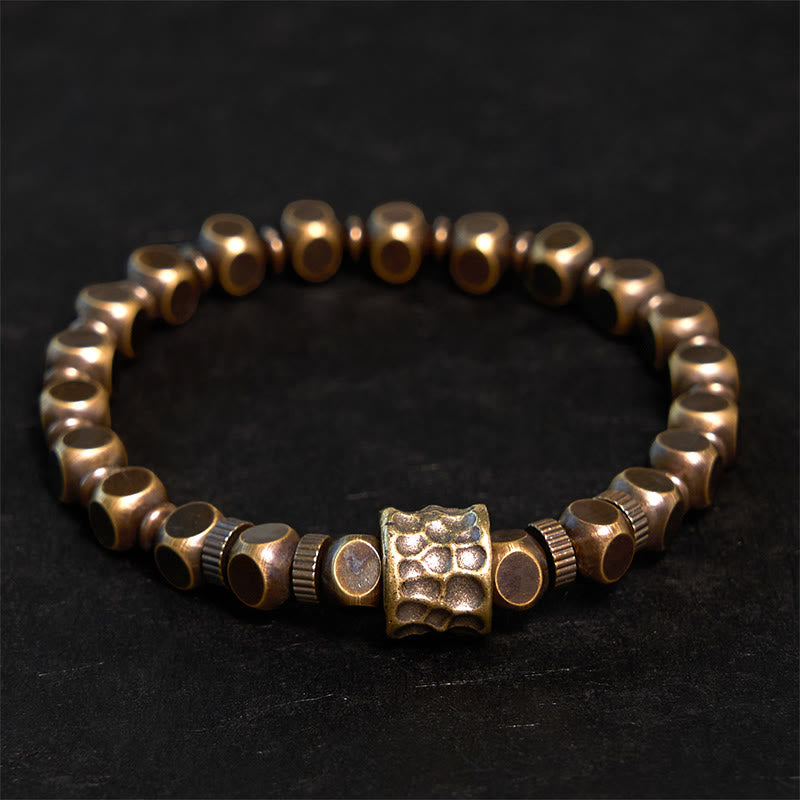 Bracelet d'équilibre en cuivre motif météorite 17-18 cm
