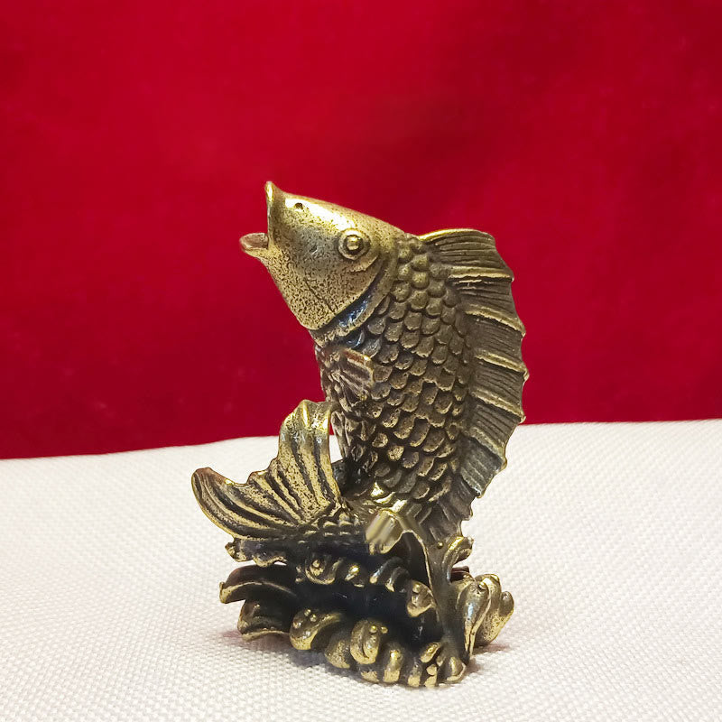 Figurines miniatures d'animaux en cuivre | Sculptures de richesse spirituelle