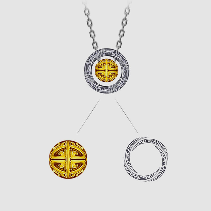 Collier porte-bonheur en cuivre Mobius pour la prospérité