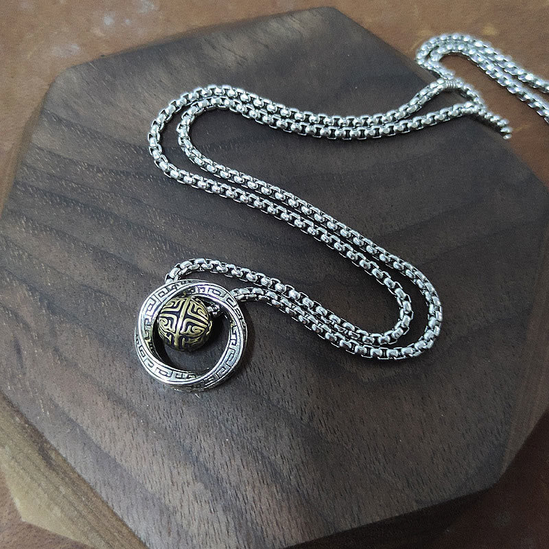 Collier porte-bonheur en cuivre Mobius pour la prospérité