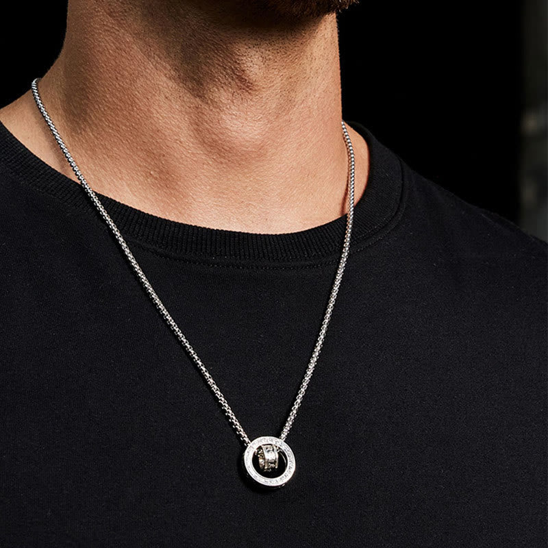 Collier pendentif en cuivre Om Mani Padme Hum pour la paix et la pureté