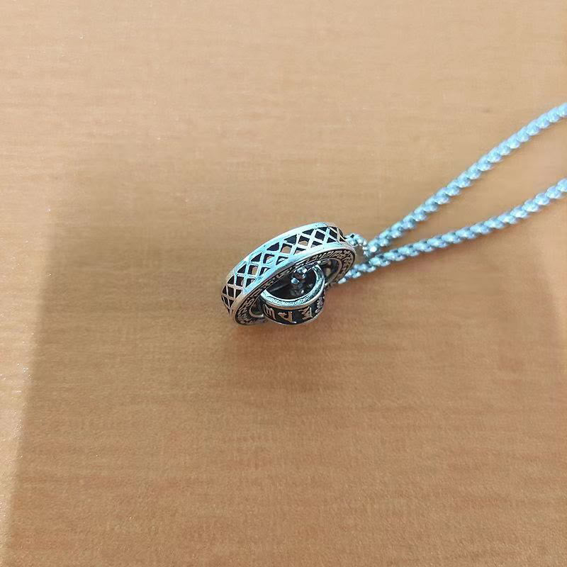 Collier pendentif en cuivre Om Mani Padme Hum pour la paix et la pureté