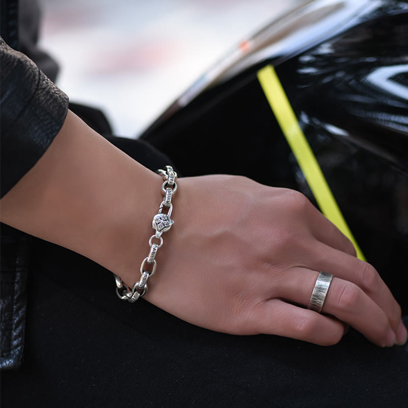 Bracelet de sagesse en cuivre Om Mani Padme Hum 18-22 cm unisexe