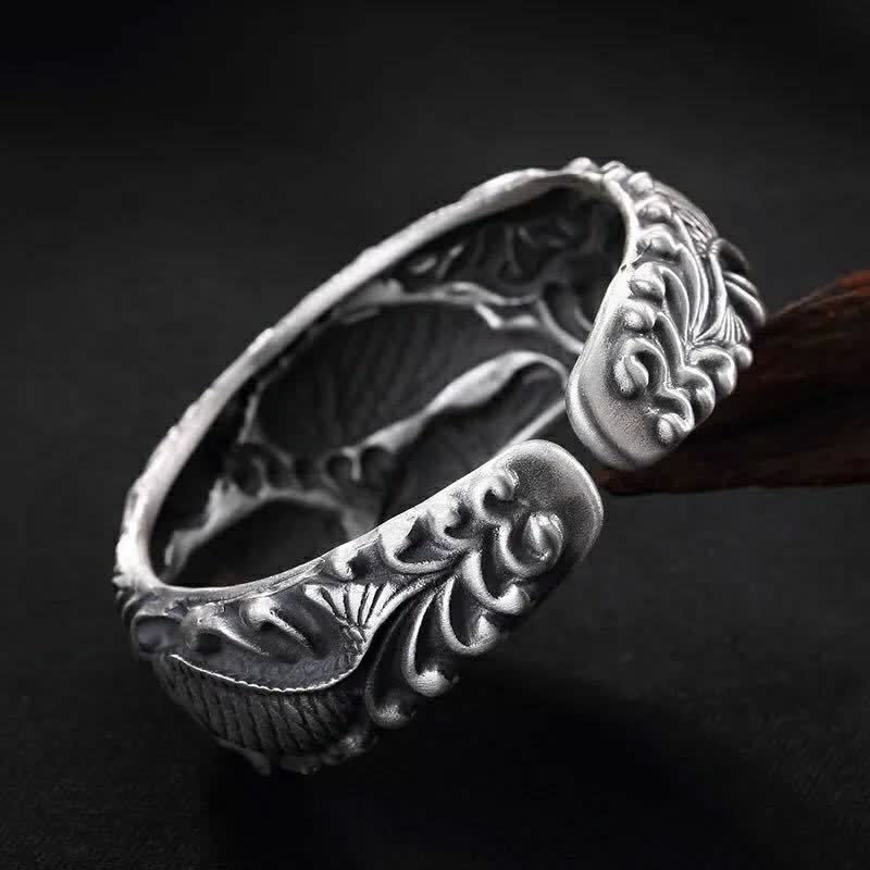 Bracelet porte-bonheur et prospérité en argent plaqué cuivre avec poisson koï