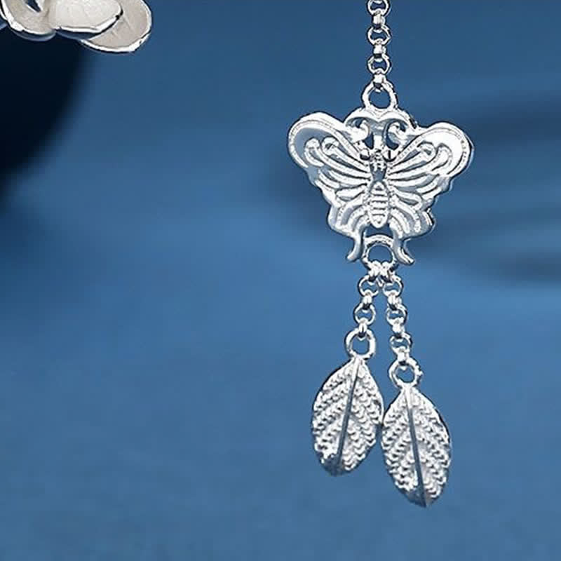 Épingle à cheveux papillon en cuivre, fleur de prunier | Symbole d'amour et de liberté
