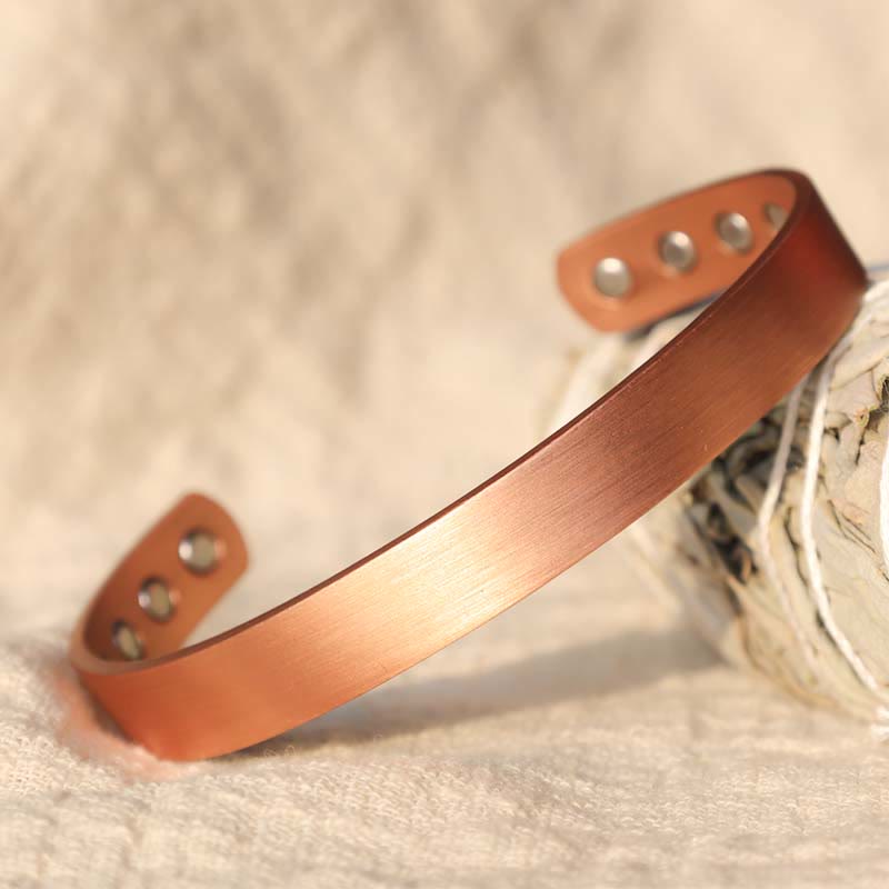 Bracelet spirituel en cuivre, manchette magnétique réglable pour la guérison