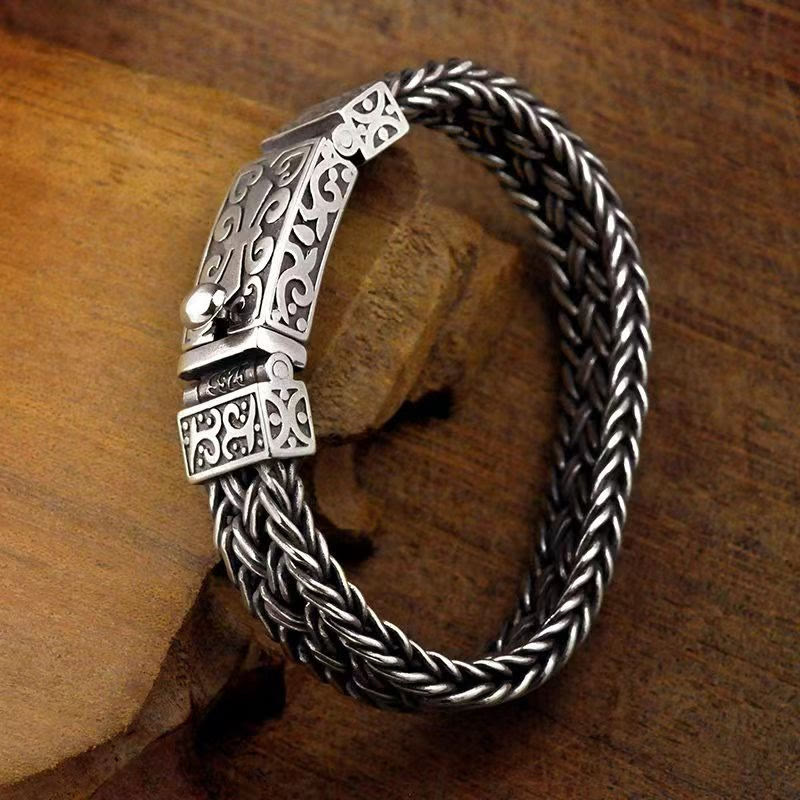 Bracelet spirituel en cuivre avec motif totem de vigne | Sons de guérison