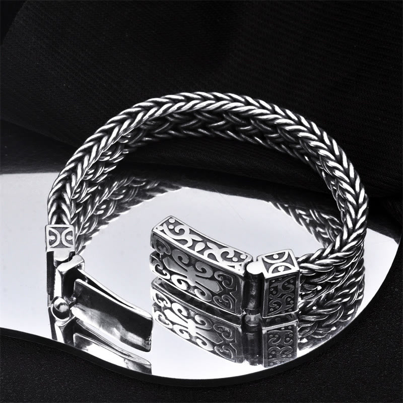 Bracelet spirituel en cuivre avec motif totem de vigne | Sons de guérison