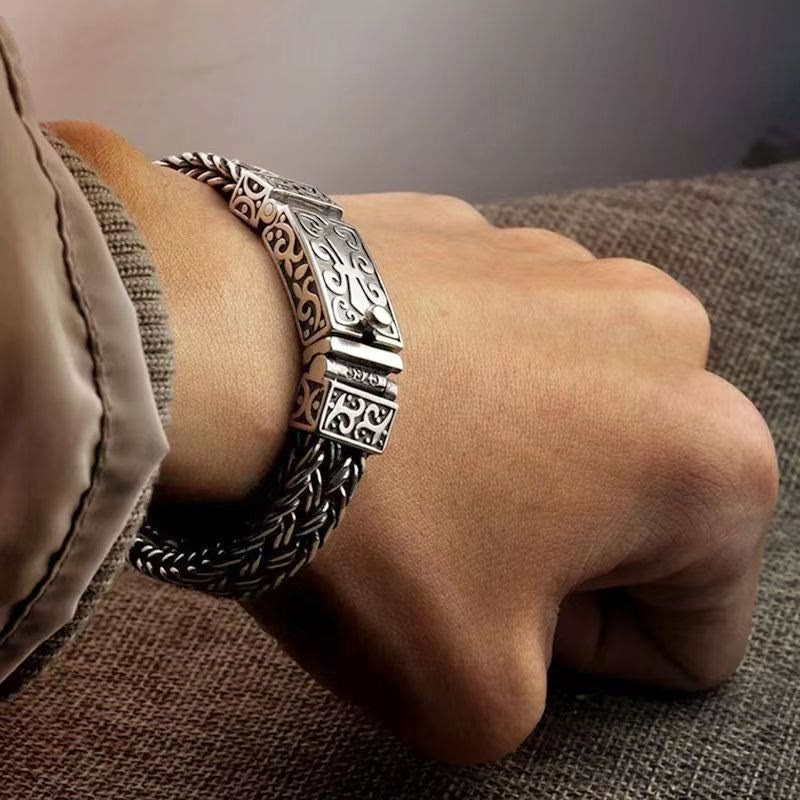 Bracelet spirituel en cuivre avec motif totem de vigne | Sons de guérison