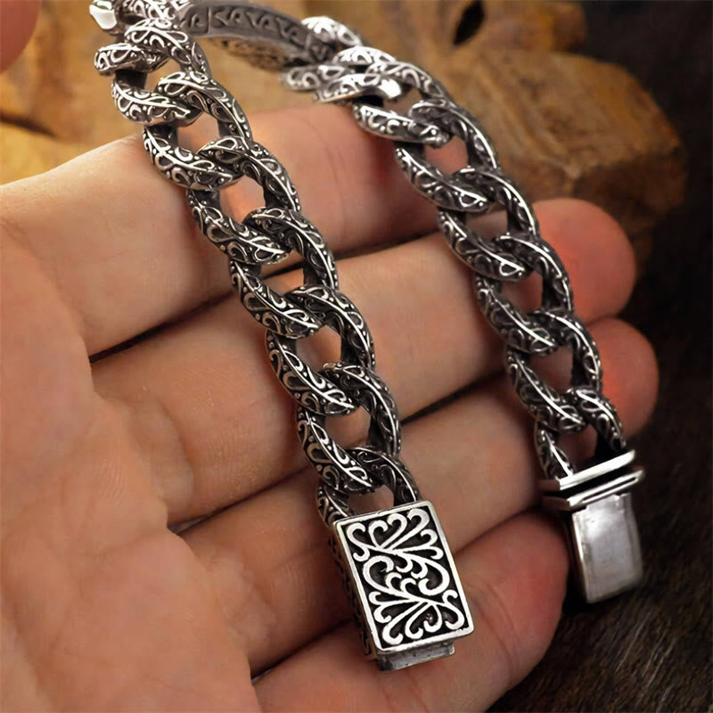 Bracelet de guérison spirituelle en cuivre avec motifs vintage pour l'équilibre