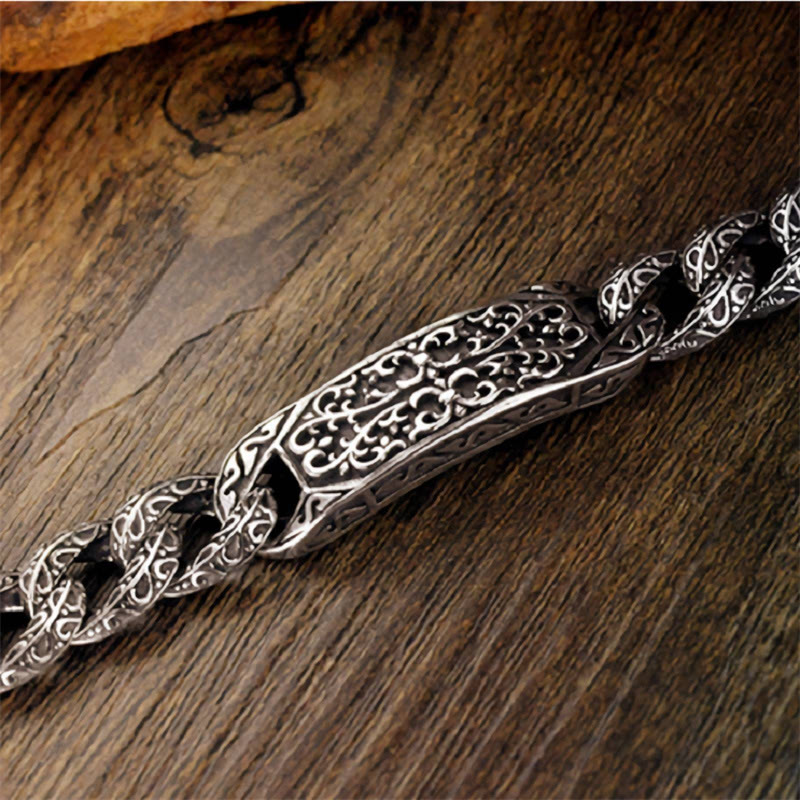 Bracelet de guérison spirituelle en cuivre avec motifs vintage pour l'équilibre