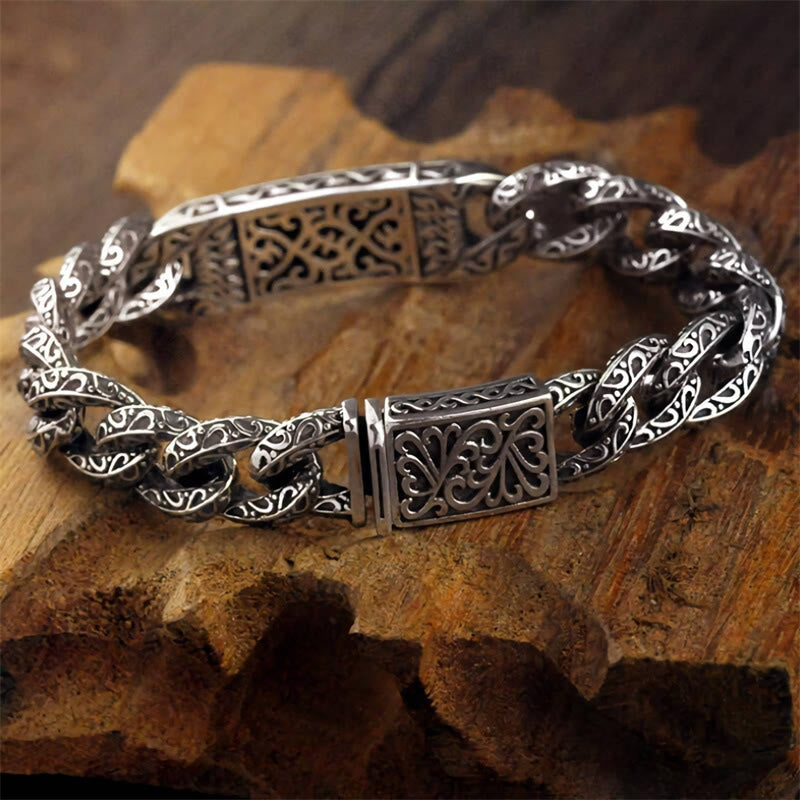 Bracelet de guérison spirituelle en cuivre avec motifs vintage pour l'équilibre