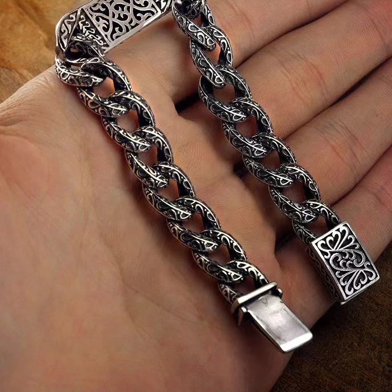 Bracelet de guérison spirituelle en cuivre avec motifs vintage pour l'équilibre