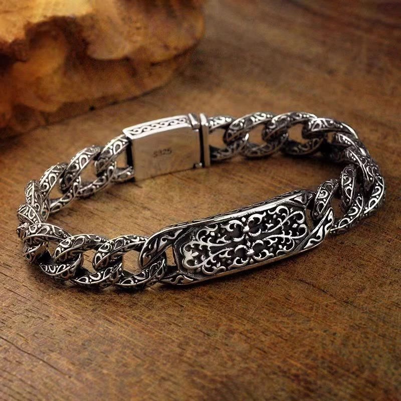 Bracelet de guérison spirituelle en cuivre avec motifs vintage pour l'équilibre