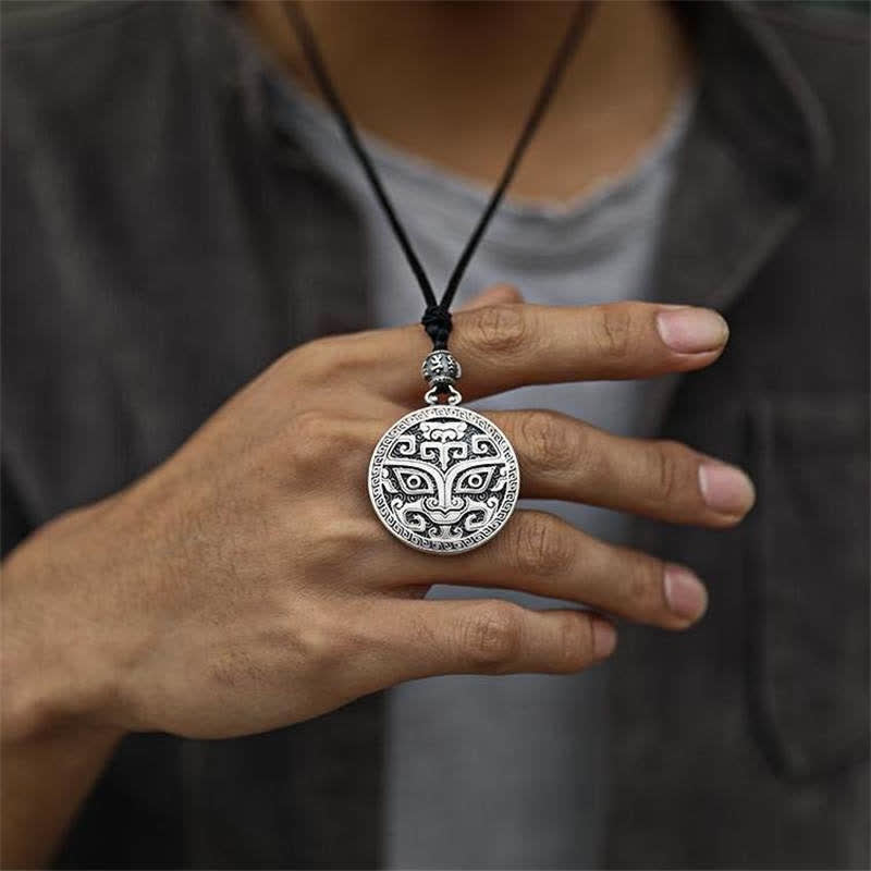 Collier spirituel Taotie en cuivre pour la chance et la richesse