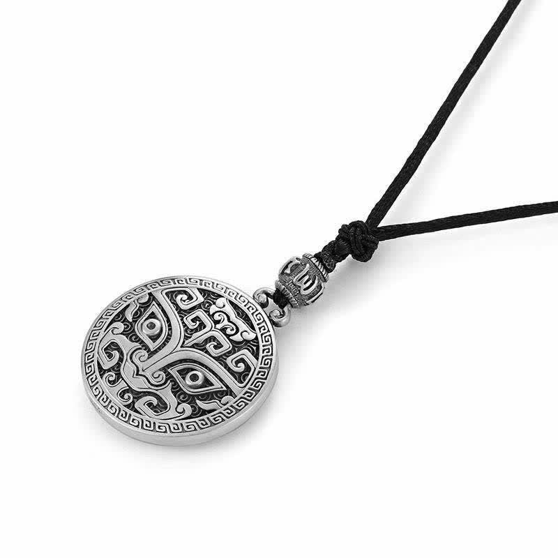 Collier spirituel Taotie en cuivre pour la chance et la richesse