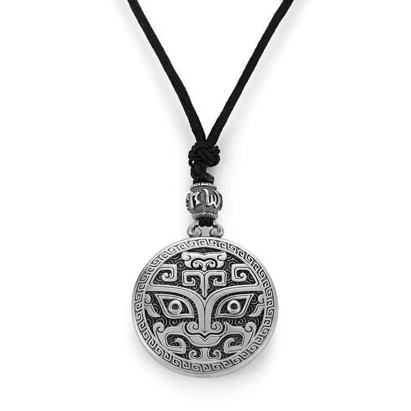 Collier spirituel Taotie en cuivre pour la chance et la richesse