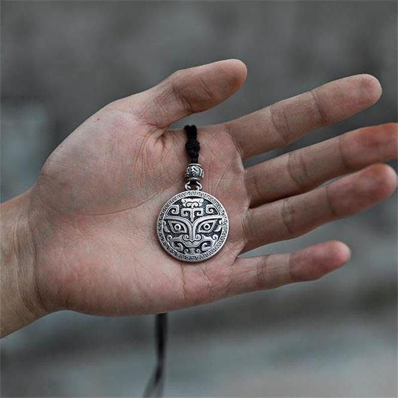 Collier spirituel Taotie en cuivre pour la chance et la richesse